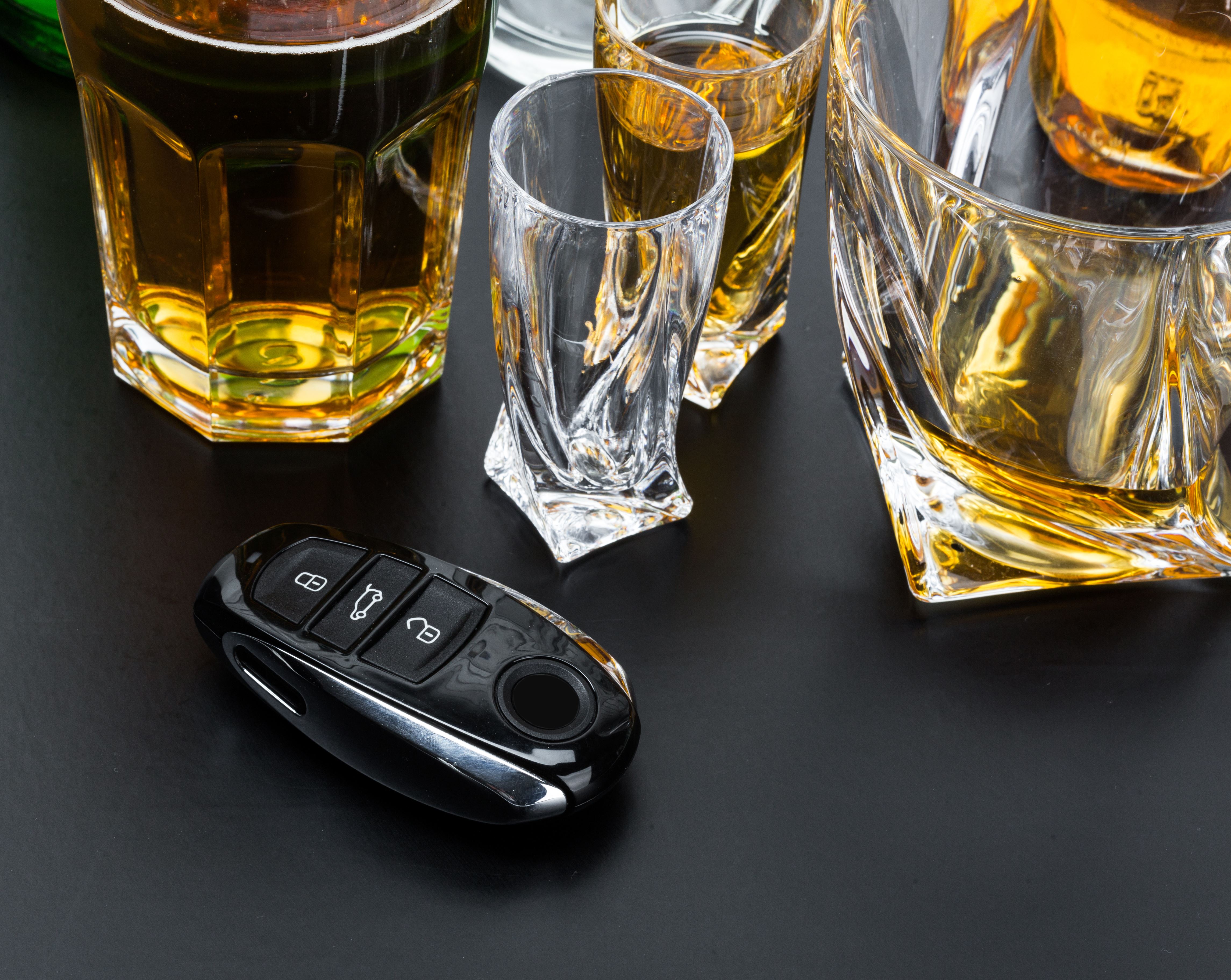 Alcohol and car keys - OUI 2nd offense Massachusetts